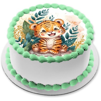 Tiger Baby Tortenaufleger Muffin Party Deko Geburtstag Geschenk Mitgebsel essbar