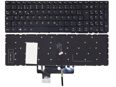 Fqparts Laptop Tastatur Ersatz - Für Lenovo Ideapad Yoga 720-15IKB Schwarz US