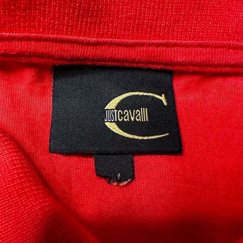 Just Cavalli Big Logo Short Sleeve Polo Shirt Dark Orange Men’s Size M *Measured - Picture 6 of 9