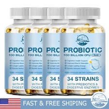 Probiotics 100 Billion CFU Potency Digestive Immune Health 120 Capsules DIGESTIV