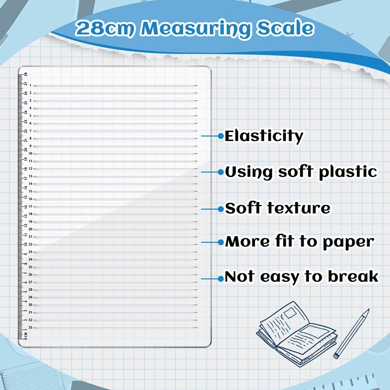 2 StüCke Gerade Linienschablone 28 Cm Skala Kalligrafieschablone für