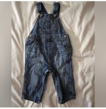 Classic Baby GAP Carpenter Overalls Blue Denim 6-12 Mos