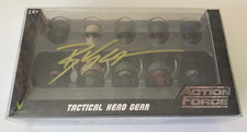 VALAVERSE ACTION FORCE TACTICAL HEAD GEAR SET PROTECT CASE SIGNED BY BOBBY VALA