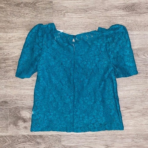 Justice Girls Size 12 Layered Lace Top and Camisole Set Teal NWT - Picture 4 of 4