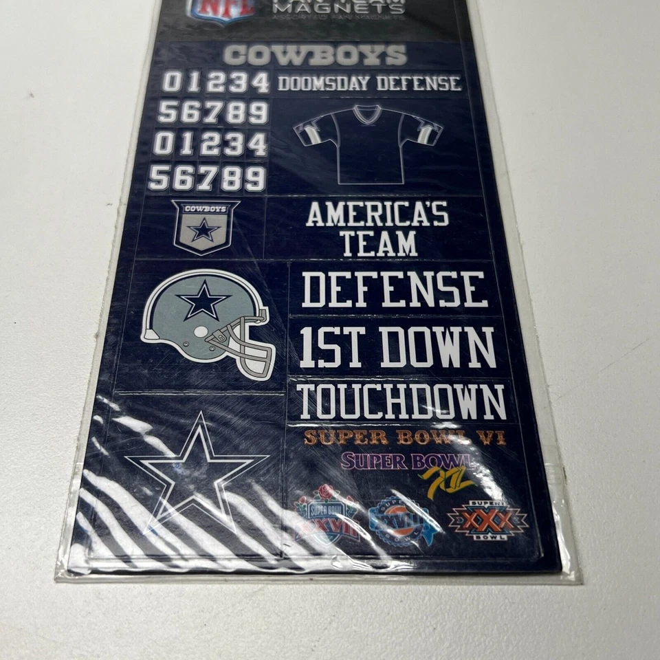 Juego de 2 piezas de imanes surtidos de los Dallas Cowboys equipo de aficionados PSG NFL mercancía oficial Foto 3 de 4