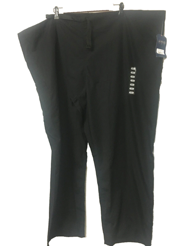 Cherokee Workwear Unisex Drawstring Cargo Pants Black Plus Size 3XL - Picture 2 of 8