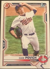 2021 BOWMAN DRAFT CADE POVICH MINNESOTA TWINS PROSPECT #BD-104 1ST BOWMAN PAPER 