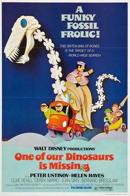 ONE OF OUR DINOSAURS IS MISSING Movie POSTER 27x40 B Peter Ustinov Helen Hayes