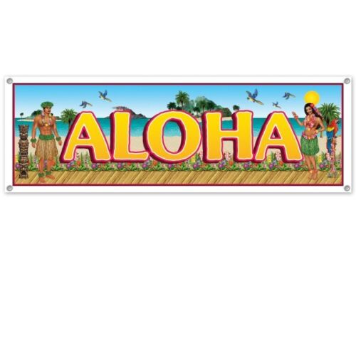 Aloha Hawaii Dekoration Motto Party Südsee Strandparty Sommer Surfer Deko SET - Bild 19 von 23