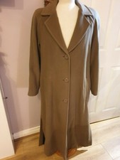 Stunning Ladies Designer Jacques Vert Wool Full Length Coat Uk 14 Rrp £289.00
