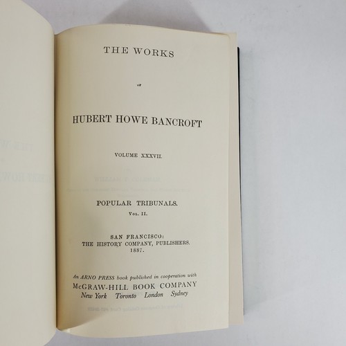 Bancroft's Works Vol 37 Popular Tribunals II. History 1967 Arno Press McGraw - Imagen 6 de 15