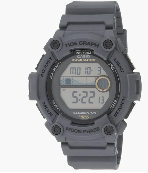 Casio Tide Graph Moon Phase Men's Sports Illuminator Round