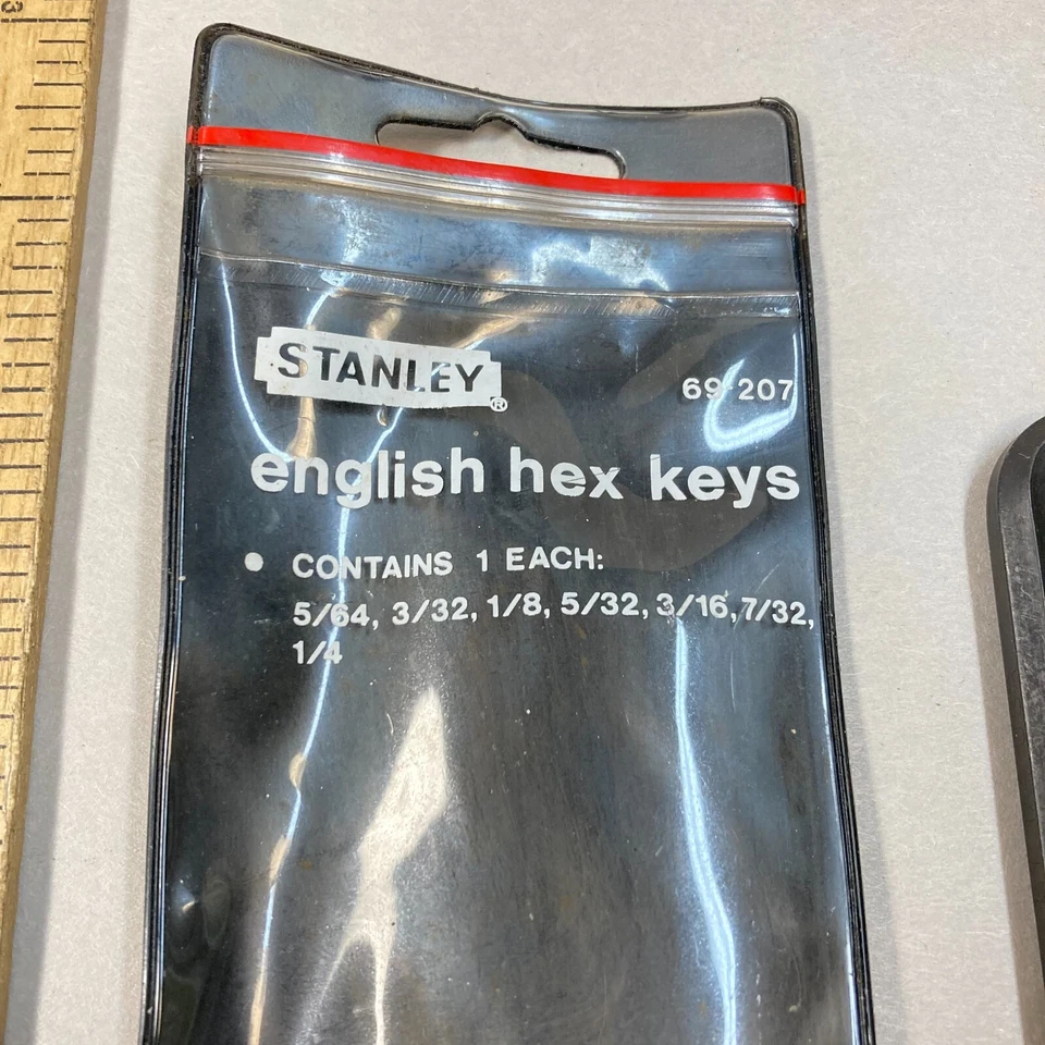 Stanley English Hex Key Set SAE 7 Keys #69-207 USA - Image 3 of 4