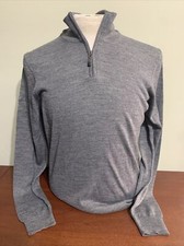 Lyle  Scott Mens Medium 1/4 Zip pullover Golf Sweater Mid grey NWT NEW