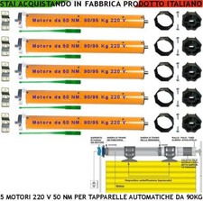 5 MOTORI PER TAPPARELLE ELETTRICHE PER SERRANDA AVVOLGIBILE MOTORE 220 V. 90 KG