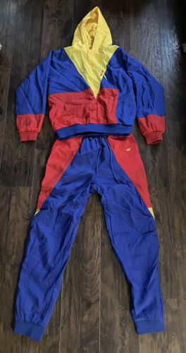 Vintage Adidas Colorblock Tracksuit L 80’s Running