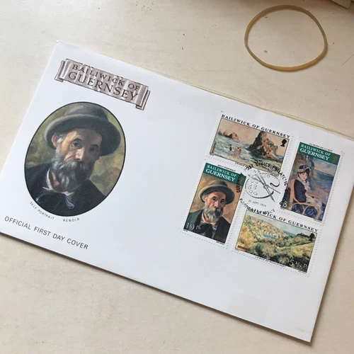 Guernsey First Day Cover FDC Renoir Self Portrait Etc. Unaddressed