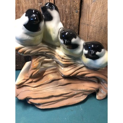 Planter Shawnee Pottery #502 Birds on Driftwood Branch Faux Bois Goldfinch VTG