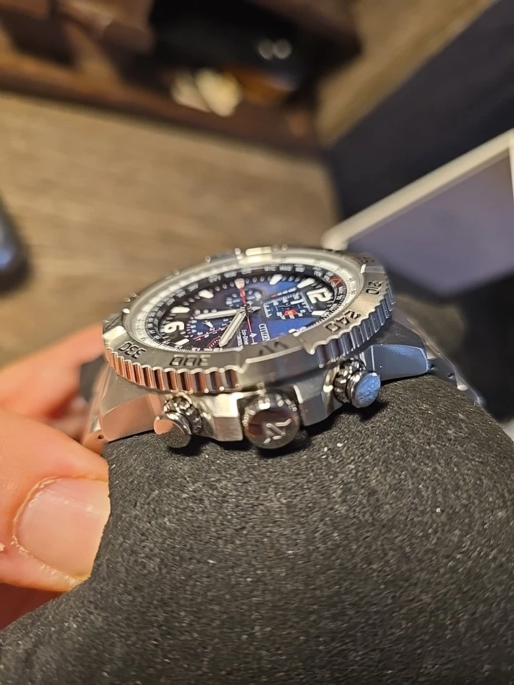 Citizen Men's Promaster Navihawk A-T Chronograph Watch AT8220-55L with Blue Dial - Image 4 of 4