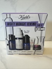 KIEHL  S Mighty Midnight Renewal Set 5 Piece With Full Size Daily Serum. New Box