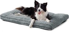 Deluxe Washable Dog Bed for Large Dogs, Comfy Anti-Slip Sleeping Mat, Gray