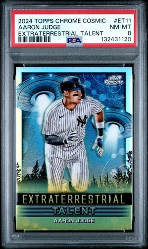 1120 Aaron Judge 2024 Topps Cosmic Chrome #ET-11 Extraterrestrial Talent PSA 8