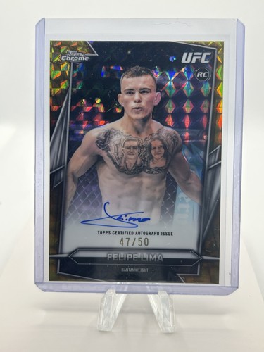 2026 Topps Chrome UFC Felipe Lima Auto RC Gold Geometric Refractor Rookie #/50