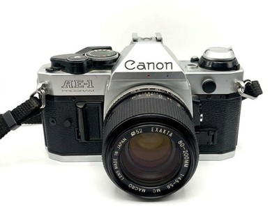 Canon AE-1 program + Exakta 80-200mm f/4.5-5.6 Kit Set Analog SLR 35mm Kamera