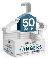 Kunststoff KleiderbüGel Weiß Platzsparend Rutschfest 50Er Pack FüR Kleidung