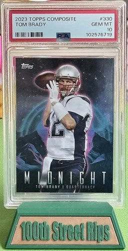2023 Topps Composite Tom Brady Midnight Insert PSA 10 No. 330 New England