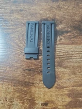 Panerai Watch 24mm STD Black OEM Rubber Dive Strap for 22mm Deployment Buckle 