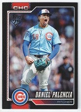 2026 Topps Series 1 Daniel Palencia Black Parallel /75 #158 Chicago Cubs