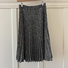 Pleats Pleated 80s Vintage Polka Dot Midi Skirt by Signe Incognito MEDIUM