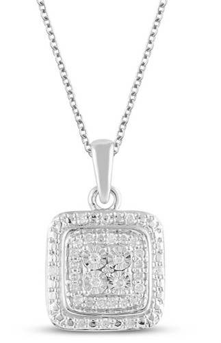 Kay jewelers Multi-Diamond Cushion-Shaped Gift Set 1/5 ct tw Sterling Silver NEW - Picture 8 of 10