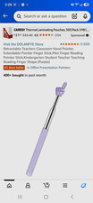 DOLANFYE Retractable Telescopic Finger Pointer Stick, Purple/Silver