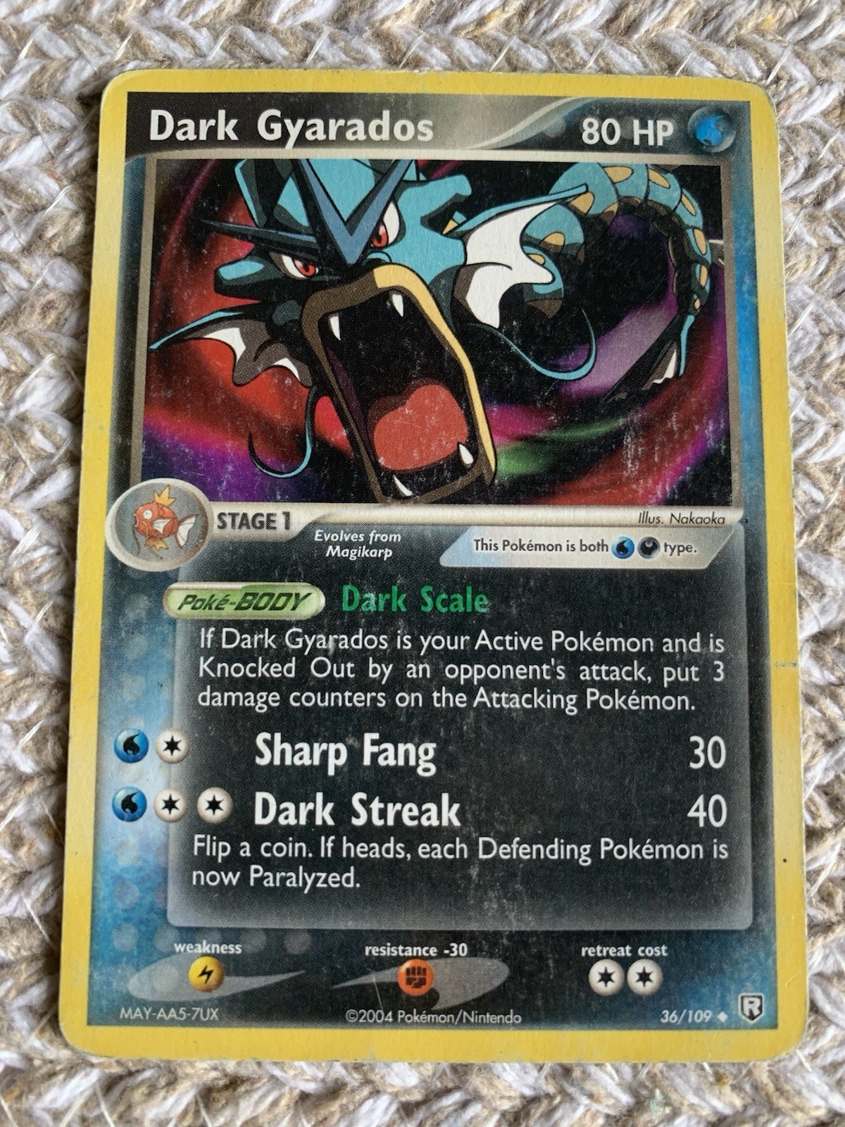 Dark Gyarados 36/109 Team Rocket Returns Regular