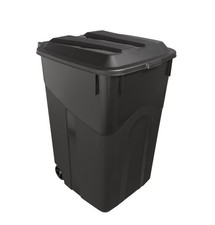 Hyper Tough 45 Gallon Wheeled Heavy Duty Plastic Garbage Can Attached Lid
