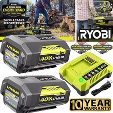 8.0Ah Battery 40 Volt for Ryobi 40V Lithium OP40602 Battery with LED / Charger