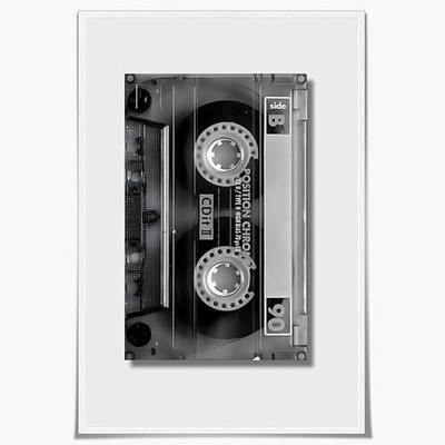 Retro Cassette Poster Vintage Music Wall Art Cool Throwback Deco for Home Studio
