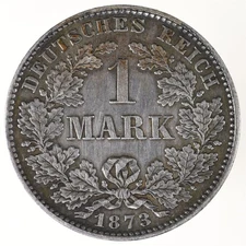 1873 D D Germany 1 Mark Silver KM#7