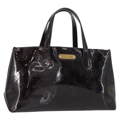LOUIS VUITTON Monogram Vernis Wilshire PM Bag Amarante M93641 LV Auth BA8609