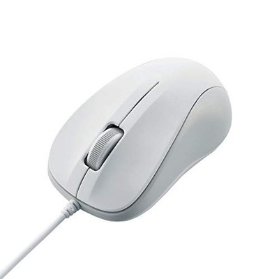 ELECOM Kabelgebundene Maus Klein 3 Tasten USB Optisch Weiß ROHS Kompatibel M-...