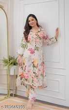 Readymad Rayon Kurta/kurti With Palazzo Set for Women's Party Festive Outfit