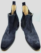 Men's Genuine Suede Chelsea Boots  Dark Grey Double Leather Sole Size US 10.5