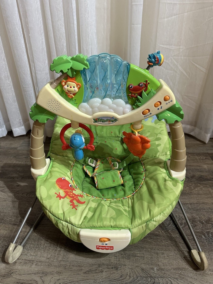 Fisher Price Rainforest Baby Bouncer Vibrating Seat Bouncy Chair