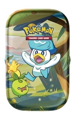 Pokemon Paldea Pals Quaxly Mini Tin ENGLISH Neu OVP 2 Booster TCG Sammelkarten