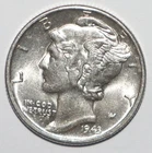 1943 S Mercury Dime BU BRILLIANT UNCIRCULATED (I256)