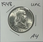 1948 Franklin Half Dollar Coin Uncirculated
