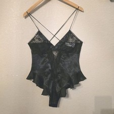 VICTORIA'S SECRET Sz M VINTAGE 1980's Gold Label HIGH LEG Bodysuit Nightie