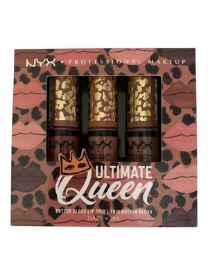 NYX Ultimate Queen Butter Lip Gloss Trio - Praline, Cinnamon Roll & Butterscotch